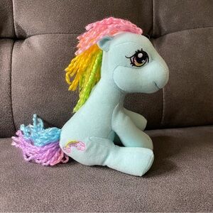 My Little Pony Rainbow Dash Vintage 2004 Hasbro Stuffed Animal Plush Yarn Hair